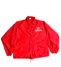 Load image into Gallery viewer, VTG San Francisco Fire Jacket Adult Small SFFD Windbreaker Nylon 70s Russel Mens
