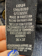 Load image into Gallery viewer, Urban Star Jeans Adult 36x32 Blue Denim Baggy Skater Straight Leg Spandex Mens
