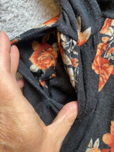 Load image into Gallery viewer, Torrid Dress Womens 3 Black Peach AOP Flower Sper Soft Plush Skater Flared Boho
