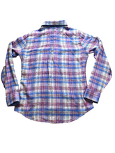 Load image into Gallery viewer, Kuhl Shirt Womens Small Blue Pink Kamila Flannel Plaid Oversized Casual Comfy
