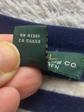 Load image into Gallery viewer, Lauren Ralph Lauren Shirt Womens Extra Large Navy Ivory Stripes Buttons Blouse
