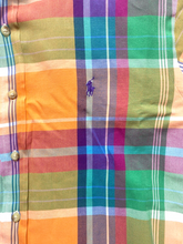 Load image into Gallery viewer, Ralph Lauren Shirt Adult Extra Large Classic Fit Plaid Button Up Pony Rainbow
