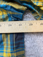 Load image into Gallery viewer, Duluth Shirt Adult Extra Large Tall Teal Yellow Plaid Untucked Relaxed Fit Mens
