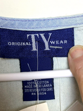 Load image into Gallery viewer, Original TY Wear Dress Womens 5X Denim Button Front Bleached Plus NWT
