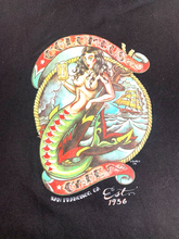 Load image into Gallery viewer, Columbus Cafe Sweatshirt Adult 2XL Black Hoodie Sweater Mermaidcore Anchor Mens
