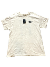 Load image into Gallery viewer, HUF Shirt Adult Large Beige Big H Logo Essentials Classic Crewneck Mens NWT
