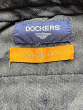 Load image into Gallery viewer, Dockers Pants Adult 36x33 Black Stain Defender Straight Leg Pleated Trouser Mens
