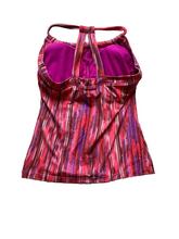 Load image into Gallery viewer, Prana Shirt Womens Medium Pink Purple Halter Summer Geometric Padded Shelf Bra
