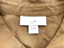 Load image into Gallery viewer, J Jill Dress Womens Large Brown Oversized Button Up Lagenlook Tunic Shirt Ladies
