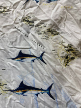 Load image into Gallery viewer, Munsingwear Shirt Adult Extra Large White AOP Fish Camp Button Up Hawaiian Mens
