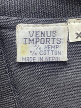 Load image into Gallery viewer, VTG Venus Imports Jacket Adult Extra Large Black Tan Career Hemp Button Up Mens
