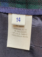 Load image into Gallery viewer, Pendleton Pants Womens 14 (33x27.5) Blue Green Plaid Virgin Wool Straight Leg
