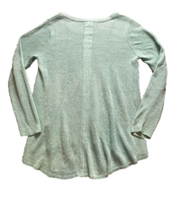 Load image into Gallery viewer, Eileen Fisher Sweater Womens Small Green 100% Linen Oversized Tunic Open Knit
