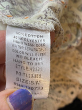 Load image into Gallery viewer, UMGEE Sweater Womens Small Beige Lagenlook Tunic Cardigan Crochet Lace Ladies
