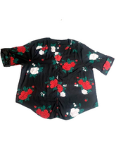 Load image into Gallery viewer, Torrid Shirt Womens 2 Black AOP Floral Georgette Button Up Blouse Plus Ladies

