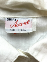 Load image into Gallery viewer, Vintage Accent Shirt Womens Extra Large White Button Up Linen Blend Collared USA
