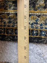 Load image into Gallery viewer, Chicos Jacket Womens 3 Large Lace Black Gold Hippie Peasant Boho Plus Ladies
