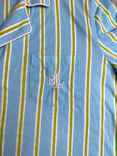 Load image into Gallery viewer, Lauren Ralph Lauren Shirt Womens Large Light Blue Striped Oversized Button Up
