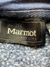 Load image into Gallery viewer, Marmot Sweatshirt Adult Large Heather Navy Mountain Fleece Hoodie Sweater Mens
