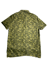 Load image into Gallery viewer, ZARA MAN Shirt Adult Large Army Green Camo Slim Fit Button Up Casual Mens
