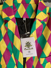 Load image into Gallery viewer, Cesnleoik Jacket Adult Medium Yellow Green Pink Mardi Gras Linen Sport Mens NWT
