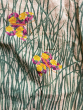 Load image into Gallery viewer, Mill Valley Shirt Womens Medium Beige Oversized Button Up Butterfly Whimsical
