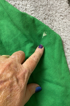 Load image into Gallery viewer, VTG Mask Shirt Womens Large Green Abstract Face Shapes Artsy Oversized 70s 80s
