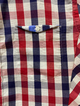 Load image into Gallery viewer, Ted Baker Shirt Adult 3 Medium Red Navy Checkered Button Up Collared Casual Mens
