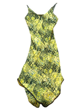 Load image into Gallery viewer, VTG A. Aubrey Dress Womens 5 Small Asymmetric Y2K Lined Geometric Hippie Peasant
