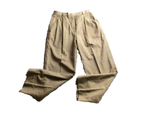 Load image into Gallery viewer, Bernard Zins Pants Womens 28x26 Kashmir &amp; Wool Cashmere Pleated Straight Trouser
