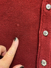Load image into Gallery viewer, VTG IZOD Sweater Adult Extra Large Maroon Embroidered Logo Knitted Cardigan Mens
