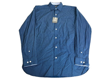 Load image into Gallery viewer, Van Heusen Shirt Adult Medium 15-15.5 Blue Classic Fit Wrinkle Free Mens NWT
