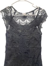 Load image into Gallery viewer, Free People Dress Womens Small Black Intimately Peekaboo Lace Slip Nylon Grunge
