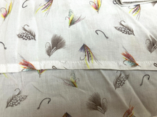 Load image into Gallery viewer, Orvis Shirt Womens 10 White AOP Fishing Lure Button Up Tunic Tencel Lightweight
