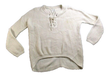 Load image into Gallery viewer, PPLA Clothing Sweater Womens Large Lace Up Neckline Jumper Outerwear Acrylic
