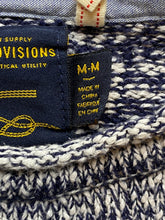 Load image into Gallery viewer, CPO Provisions Sweater Adult Medium Navy Ivory Knitted Pocket Outerwear Mens

