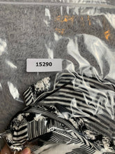 Load image into Gallery viewer, Tribal Dress Womens Extra Large Black White Crochet Lace Trim Sweater Boho Lady
