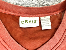 Load image into Gallery viewer, Orvis Sweater Adult Large Coral V-Neck Golf Sweater Pullover Sporting Mens
