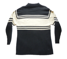 Load image into Gallery viewer, MMFFATT Sweater Adult Large Mock Neck Colorblock Knit Pullover Outerwear Mens
