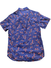 Load image into Gallery viewer, J Crew Shirt Adult Medium Blue Button Up AOP Long Nose Fish Casual Collared Mens
