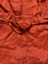 Load image into Gallery viewer, XOXO Romper Womens Large Rust Embellished Halter Shorts Linen Boho Ladies NWT
