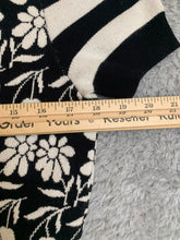 Load image into Gallery viewer, Anthropologie Maeve Sweater Womens Small Black White Trixie Cropped Tie Cut Out
