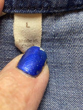 Load image into Gallery viewer, Soft Surroundings Shirt Womens Large Cold Shoulder Oversized Chambray Tencel
