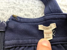 Load image into Gallery viewer, J Crew Dress Womens 10 Medium Navy Blue Cross Strap A Line Flowy Sundress Ladies
