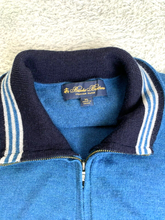 Load image into Gallery viewer, Brooks Brothers Sweater Adult Extra Large Blue 1/4 Zip Italian Yarn Collared Men

