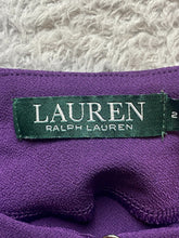 Load image into Gallery viewer, Lauren Ralph Laure Shirt Womens 2X Plum Keyhole Tunic Flare Sleeve Blouse Plus
