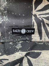 Load image into Gallery viewer, Salty Crew Shirt Adult Medium Black Sand Technical Woven AOP Flower Casual Mens
