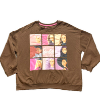 Load image into Gallery viewer, Barbie Sweatshirt Womens 2XL XXL Brown Oversized Rayon Fleece Sweater Ladies
