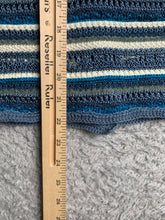 Load image into Gallery viewer, Sigrid Olsen Sweater Womens Large Navy White Viscose Rayon Button Front Cardigan
