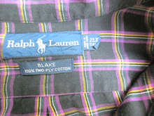 Load image into Gallery viewer, Ralph Lauren Shirt Adult 2LT Tall Black Purple Button Up Blake Casual 2 Ply Mens
